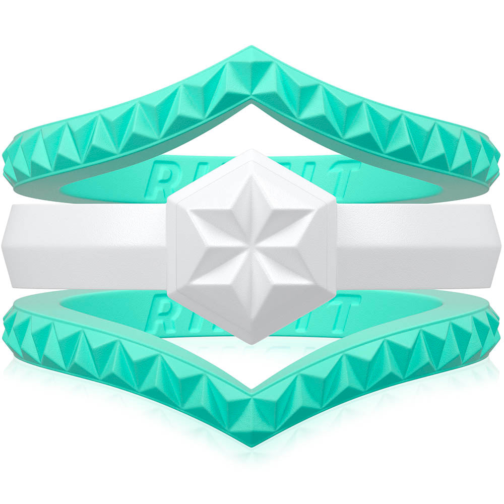 Women's Couture Silicone Rings. Stylish Design - 3 Rings Set - Patented Design
