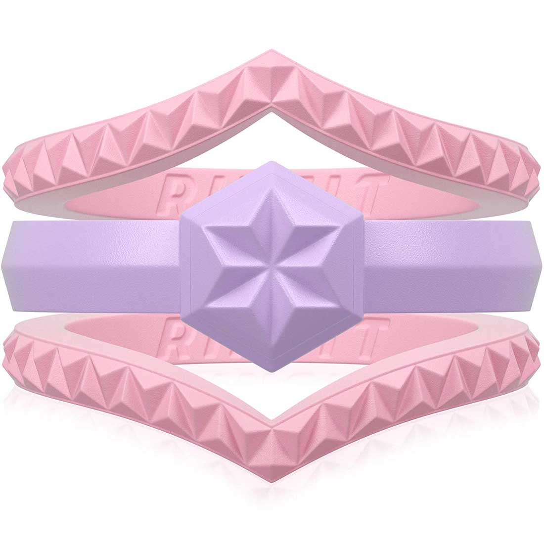 Women's Couture Silicone Rings. Stylish Design - 3 Rings Set - Patented Design