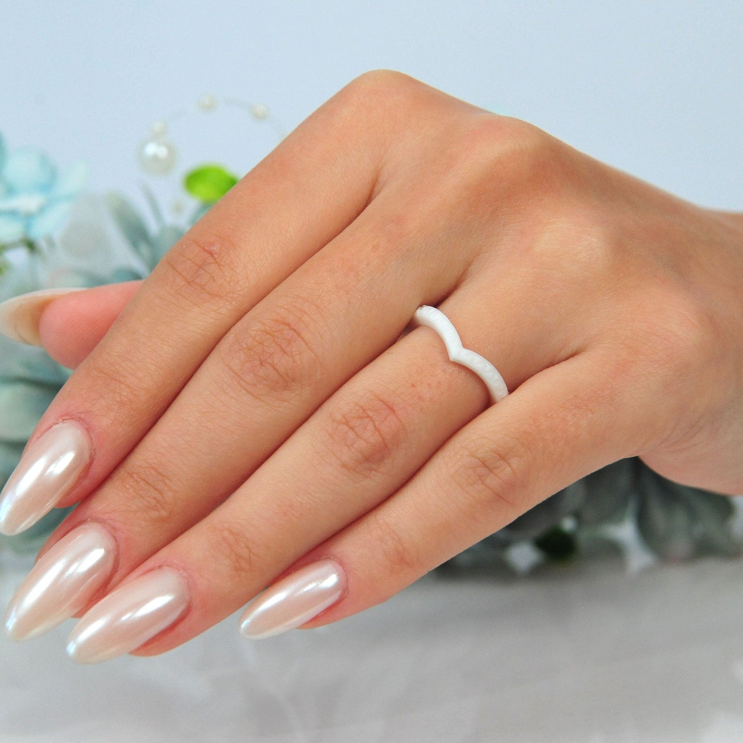 Silicone Rings for Women - New Metal-Framed with Stackable - Silicone Diamond Rings Wedding Bands Women