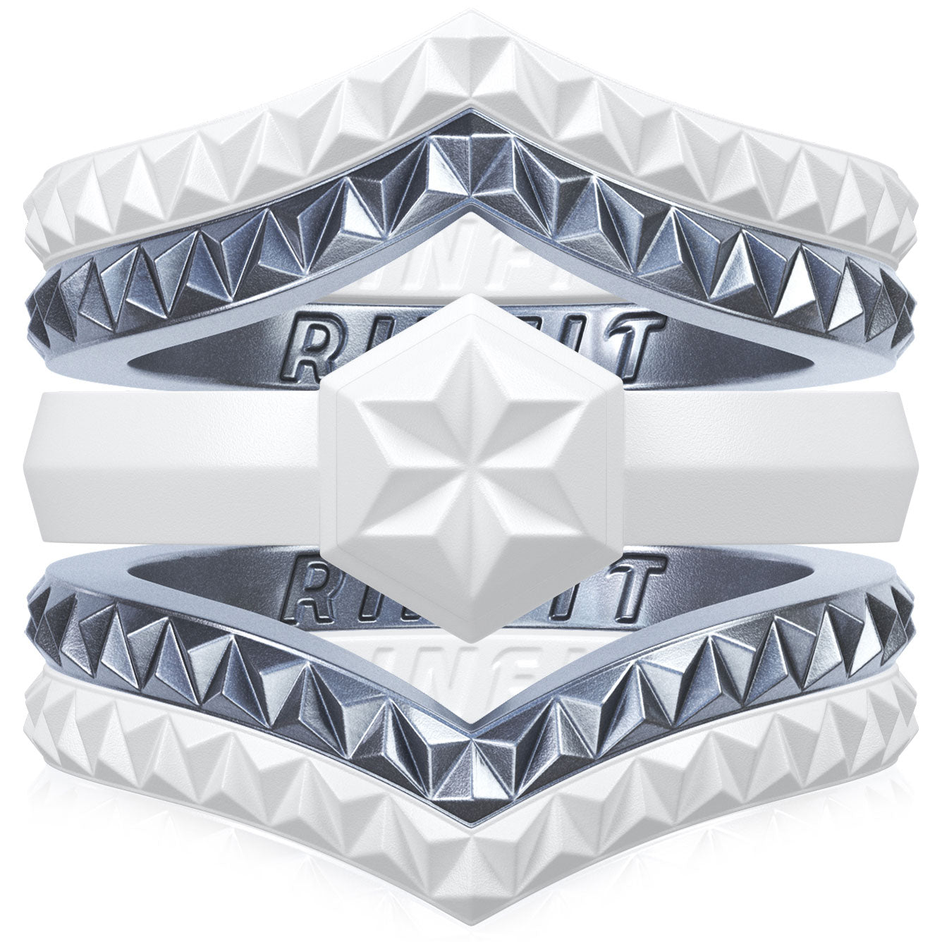 Women's Couture Silicone Rings - 5 Rings Set - Patented Design