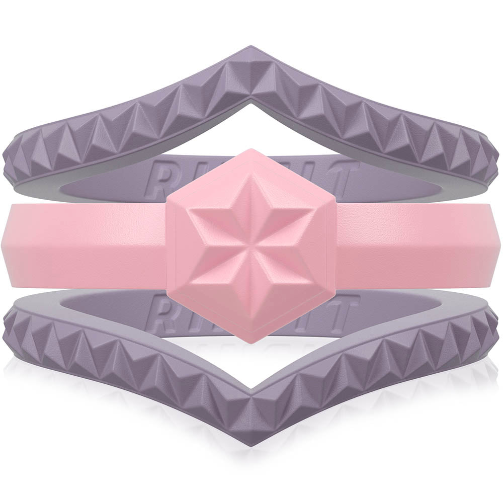 Women's Couture Silicone Rings. Stylish Design - 3 Rings Set - Patented Design