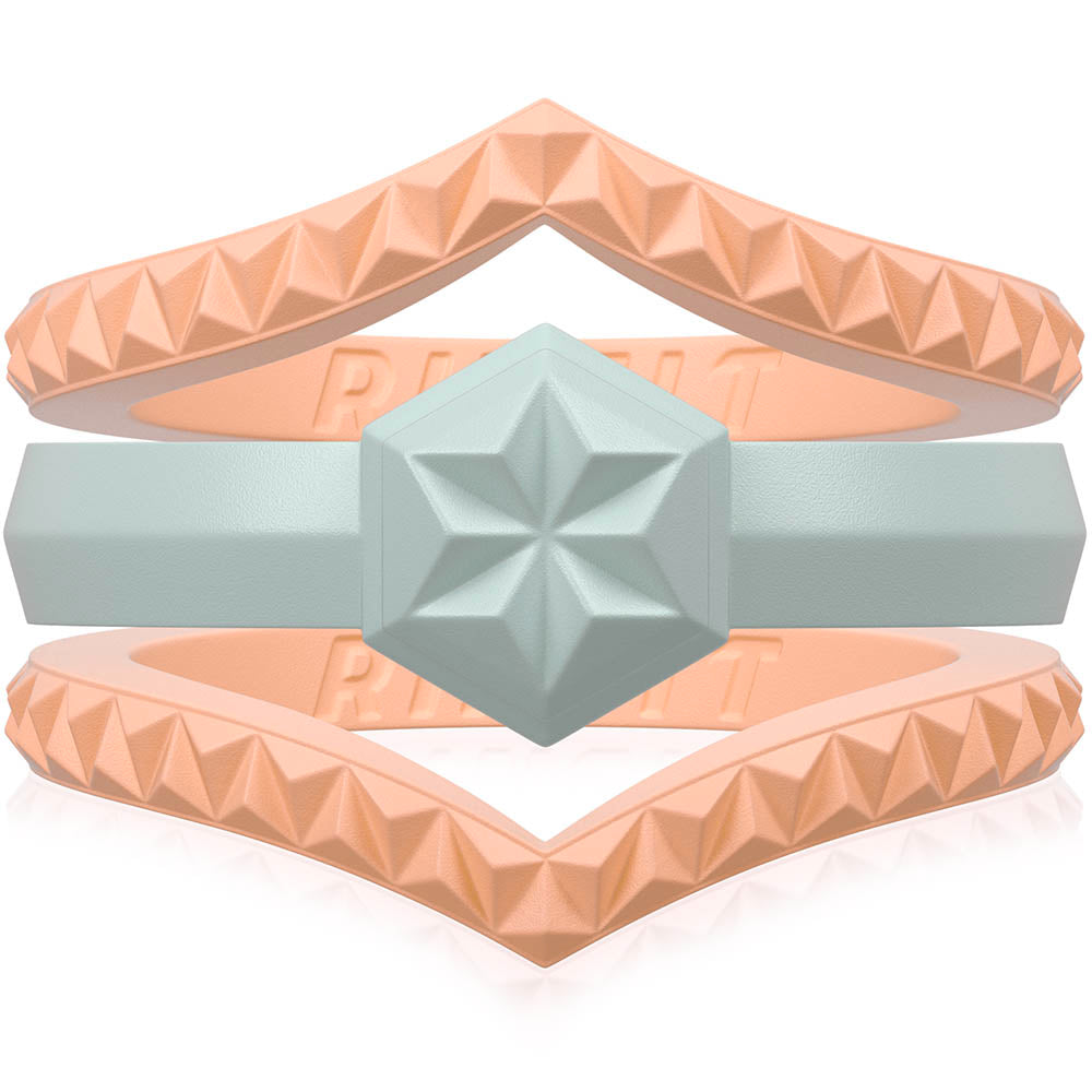 Women's Couture Silicone Rings. Stylish Design - 3 Rings Set - Patented Design