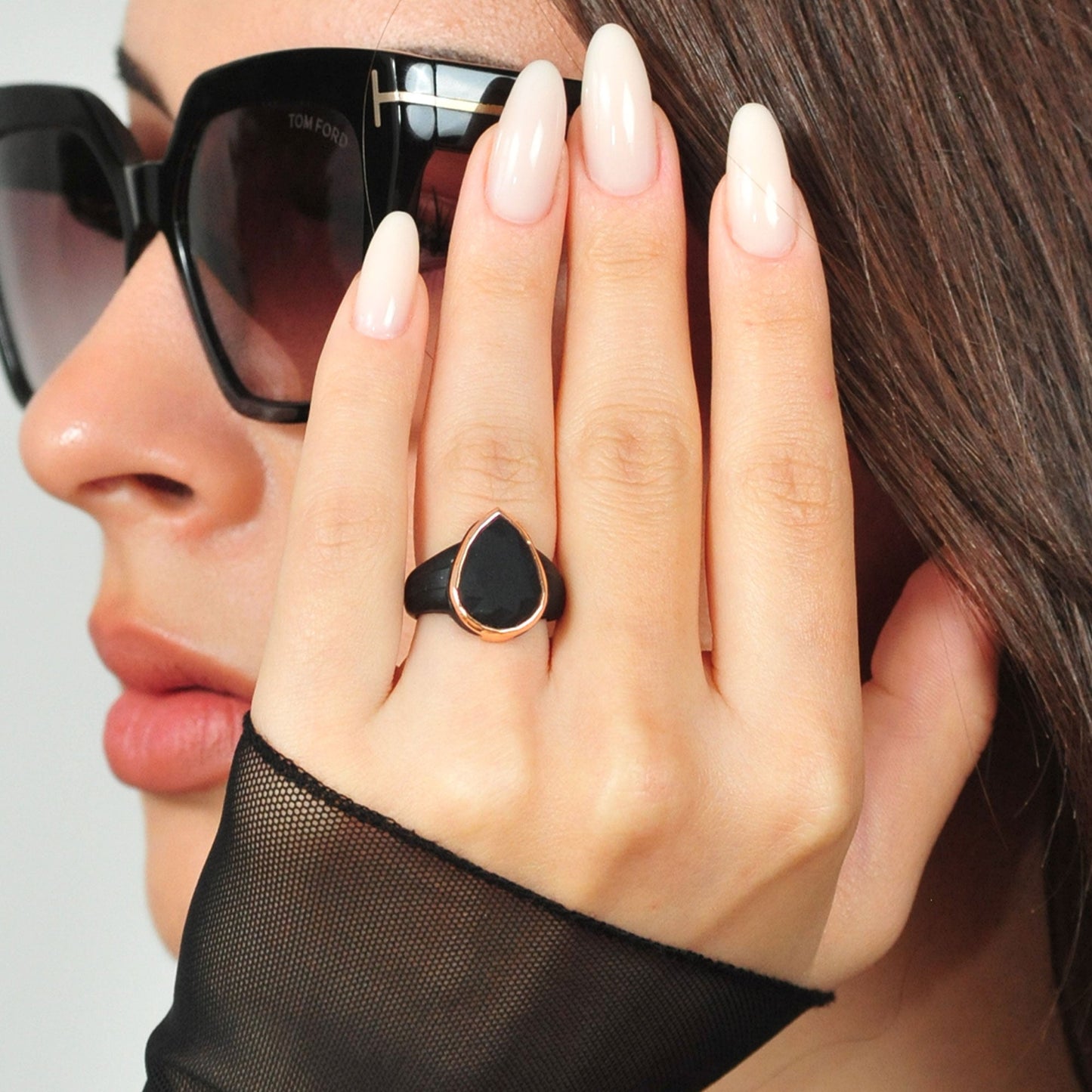 Oversized Pear Collection - Silicone Rings with Metal Frame - Patented Design