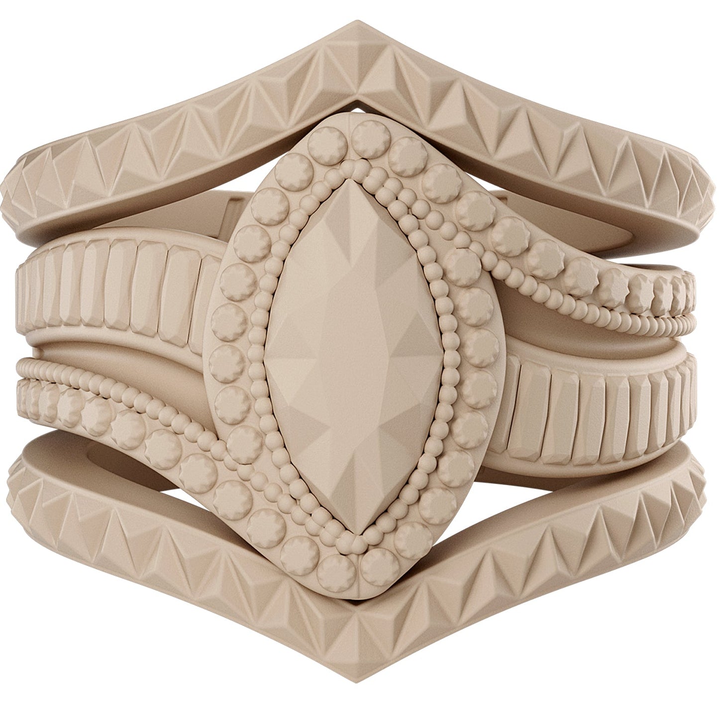 Silicone Rings for Women - Marquise with 2 Stackable Rings