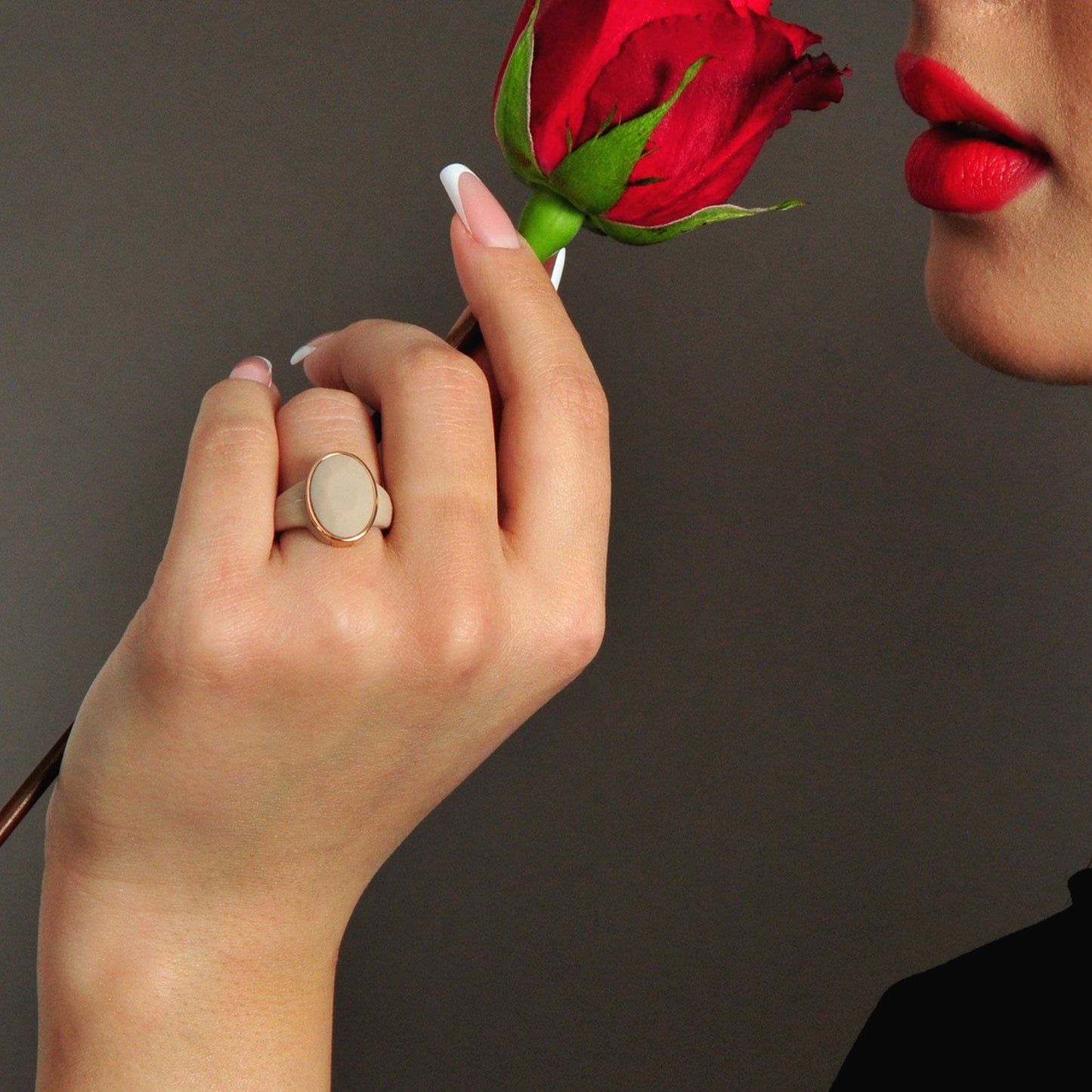 Oversized Oval Collection - Silicone Rings with Metal Frame