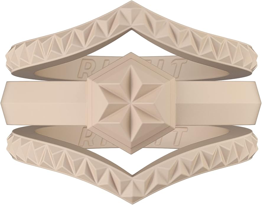 Women's Couture Silicone Rings. Stylish Design - 3 Rings Set - Patented Design