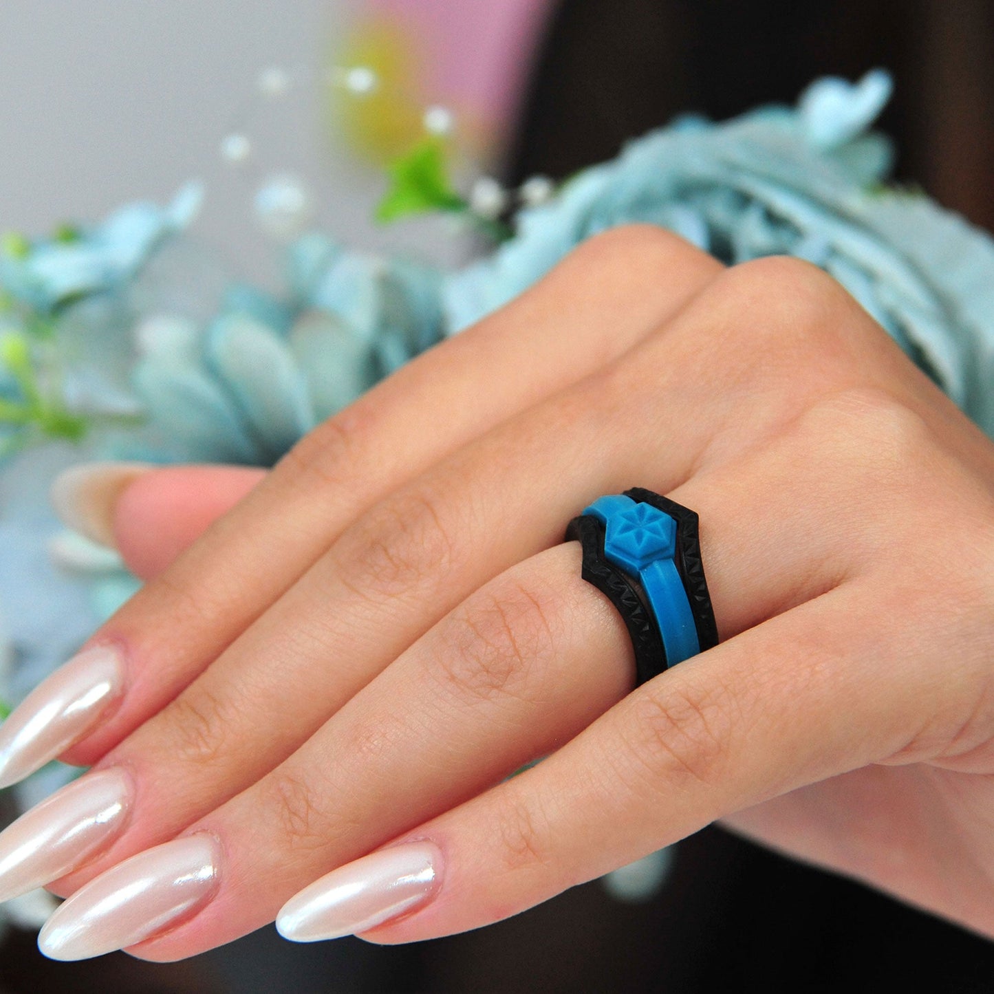 Women's Couture Silicone Rings - 5 Rings Set - Patented Design