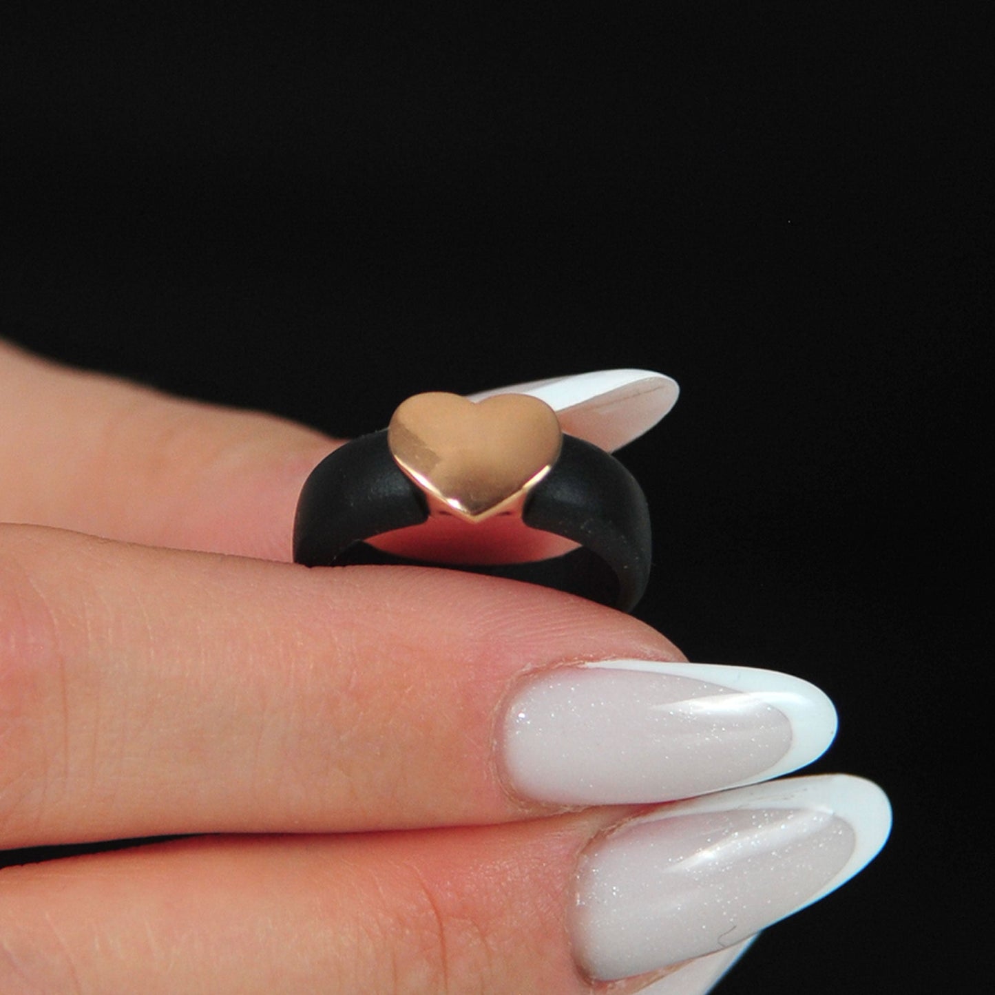 Women's Silicone Rings with Metal