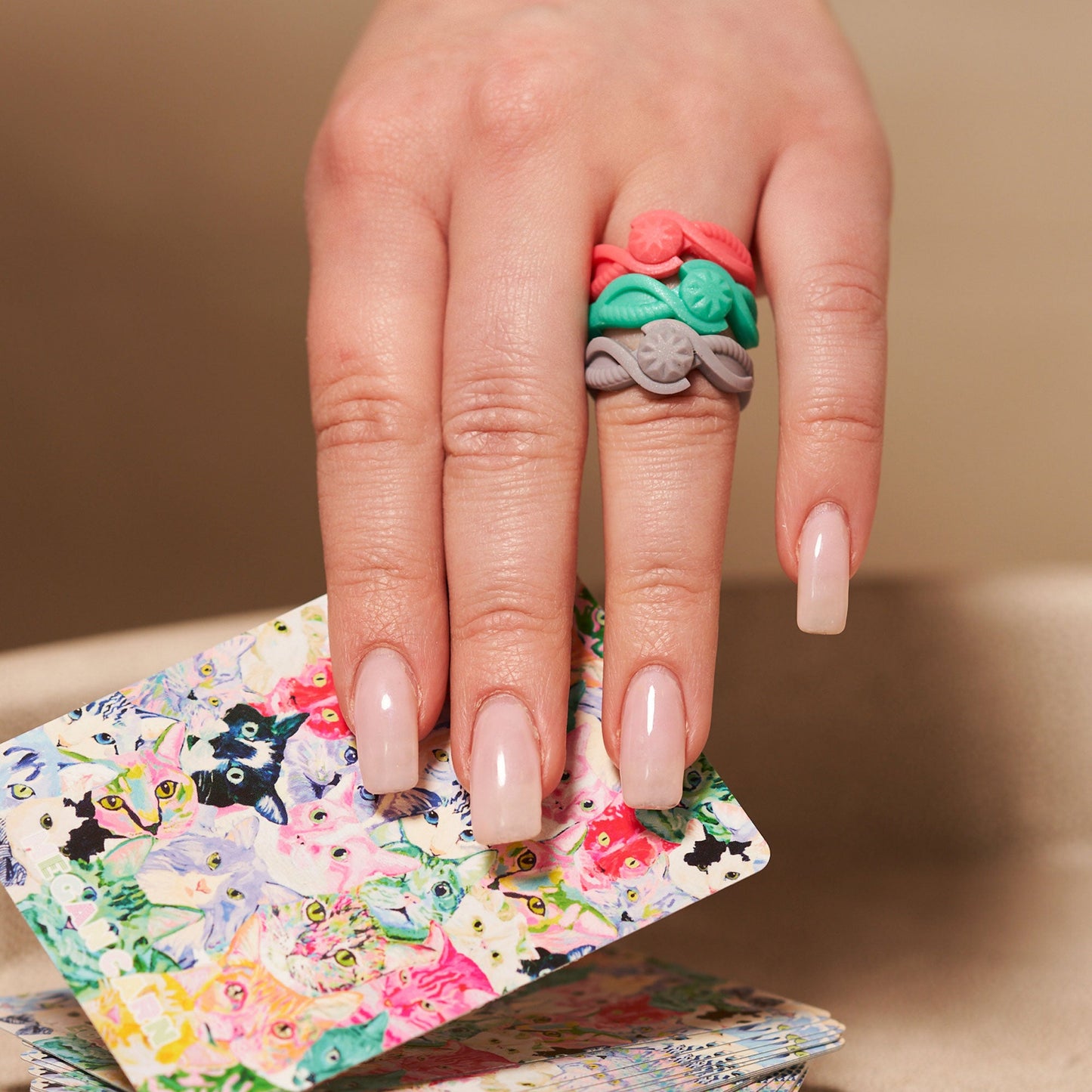 Silicone Rings for Women - Round with 2 Stackable Rings