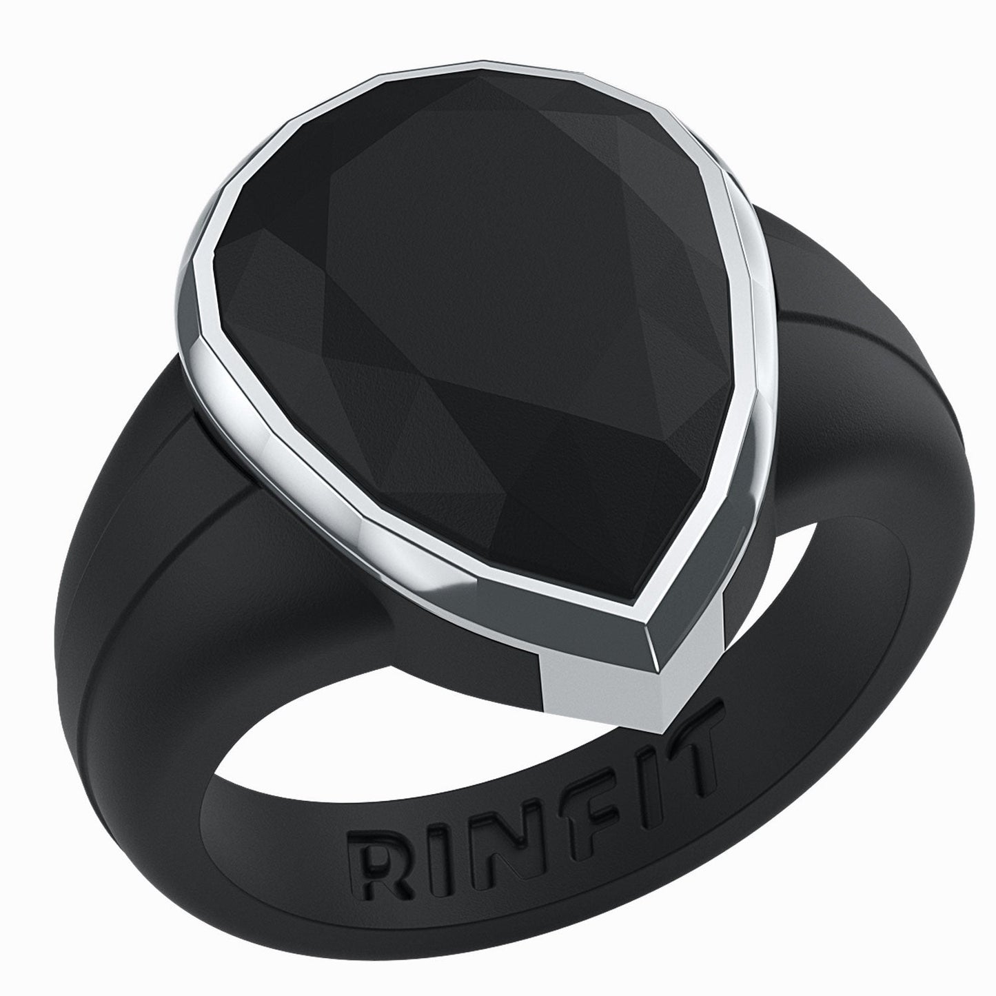 Oversized Pear Collection - Silicone Rings with Metal Frame - Patented Design