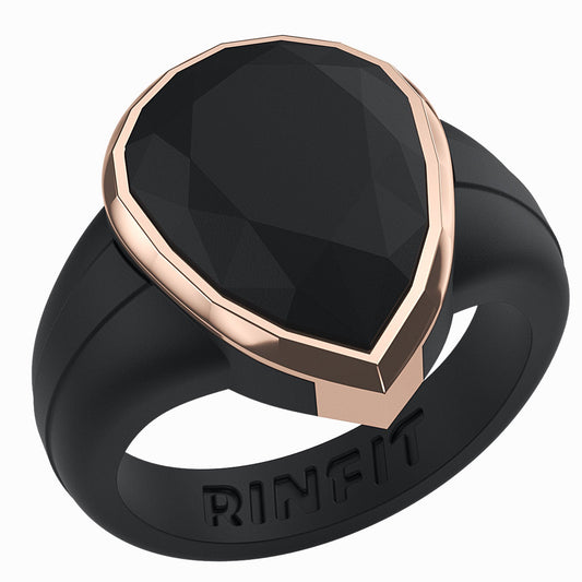 Oversized Pear Collection - Silicone Rings with Metal Frame - Patented Design