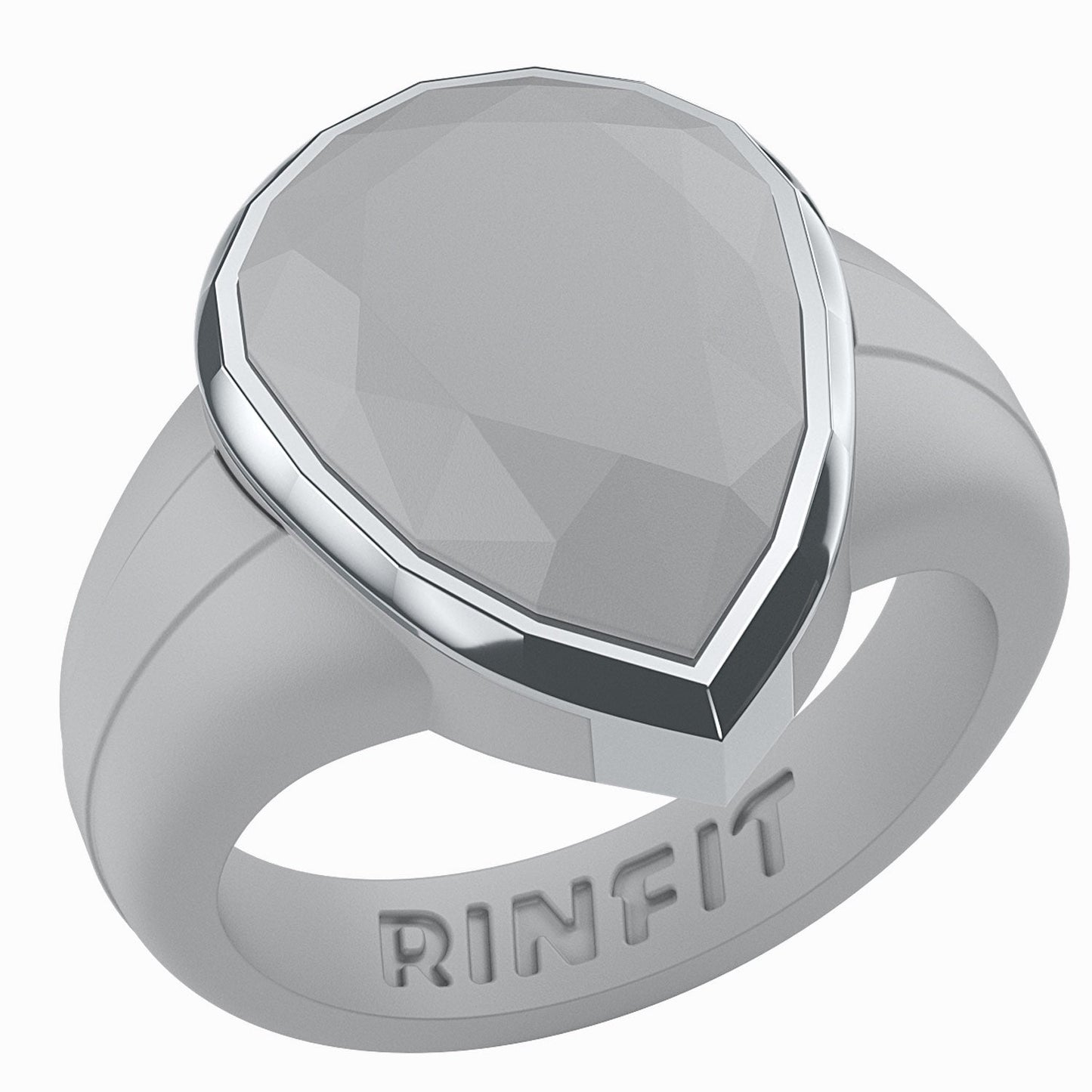 Oversized Pear Collection - Silicone Rings with Metal Frame - Patented Design