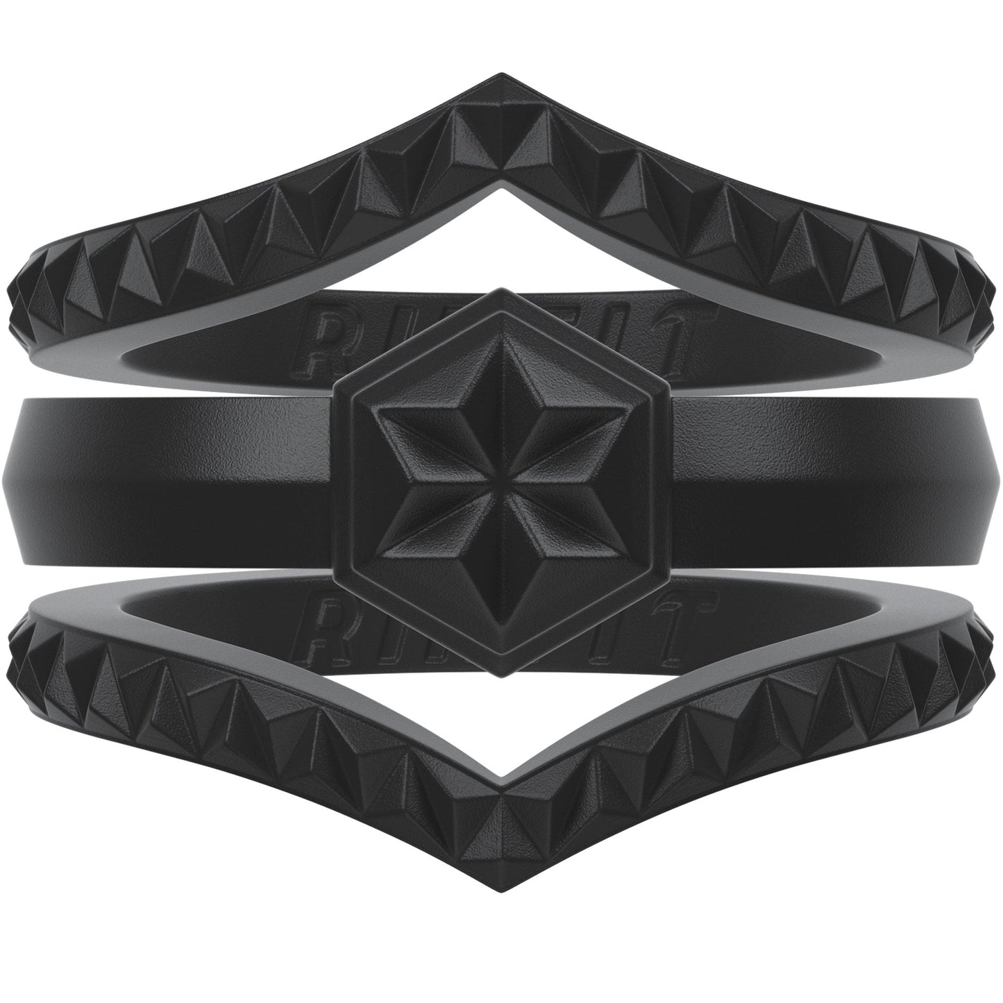 Women's Couture Silicone Rings. Stylish Design - 3 Rings Set - Patented Design