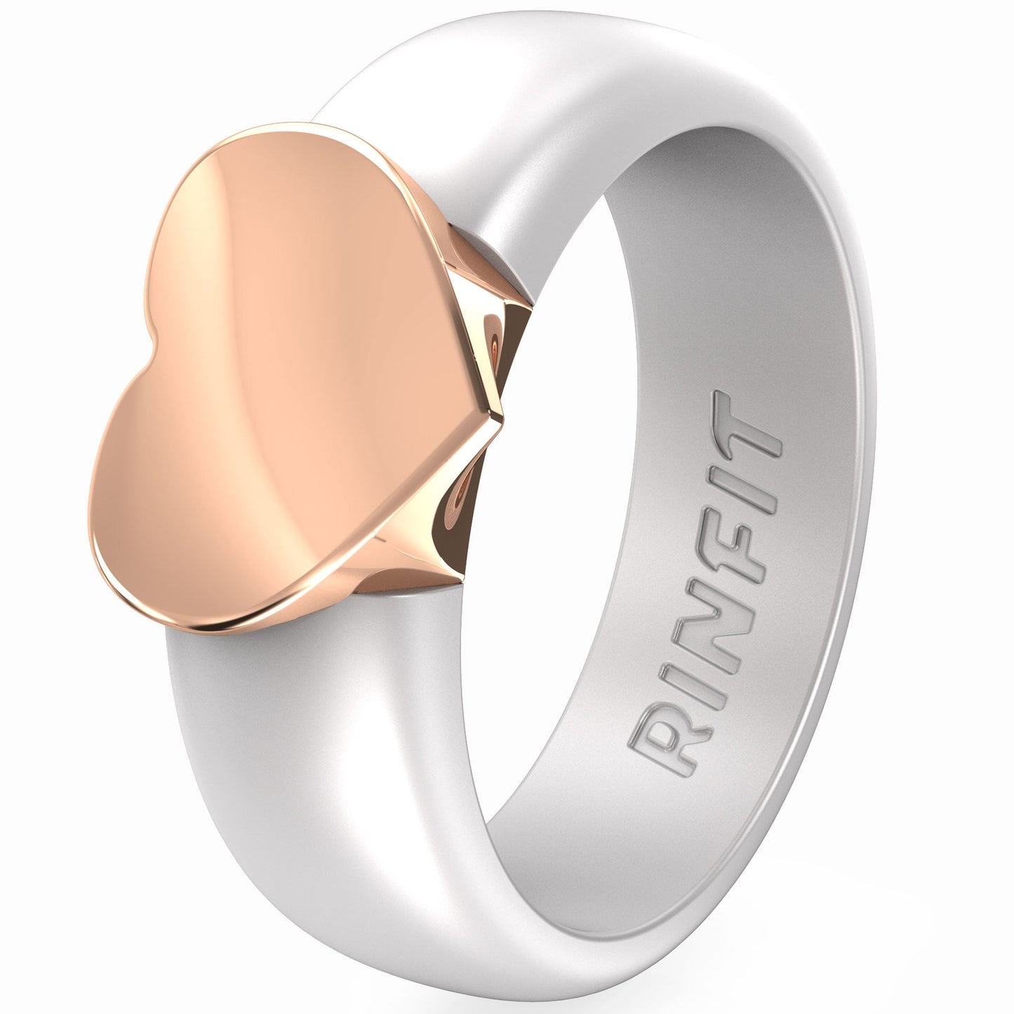 Women's Silicone Rings with Metal