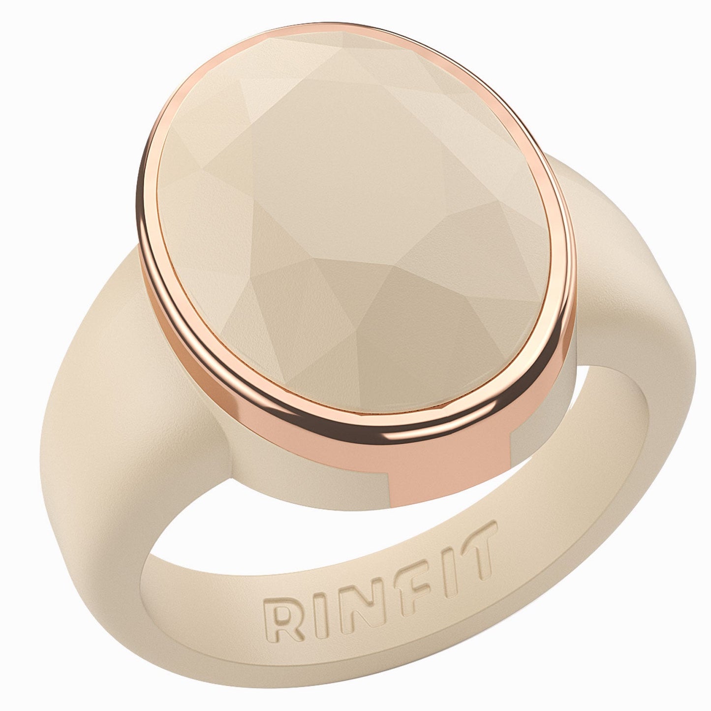 Oversized Oval Collection - Silicone Rings with Metal Frame
