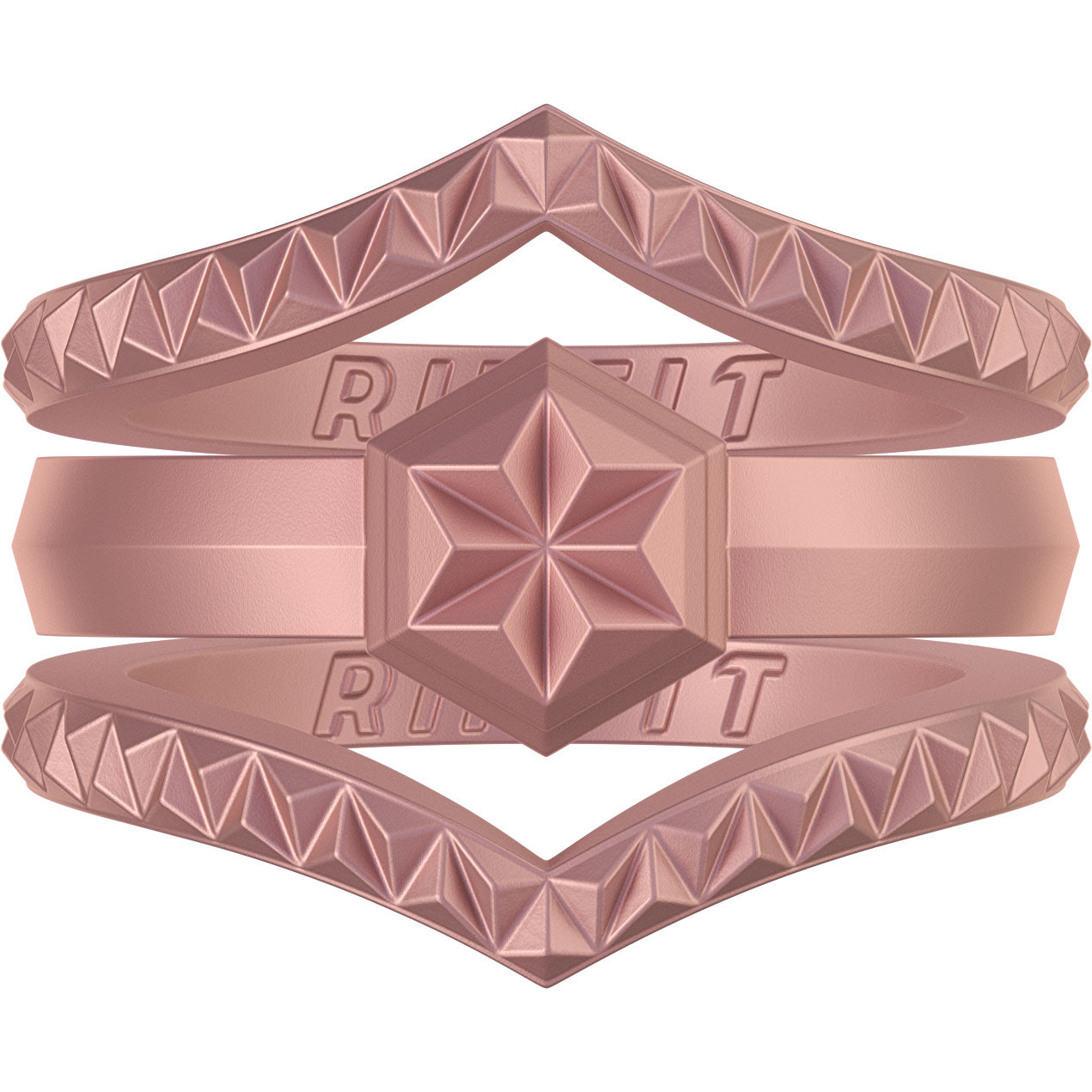Women's Couture Silicone Rings. Stylish Design - 3 Rings Set - Patented Design